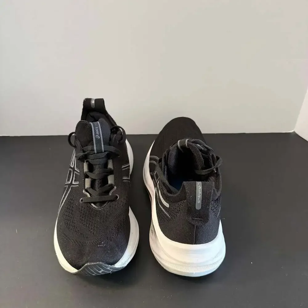 Asics Black and White Men's Athletic Running Sneakers